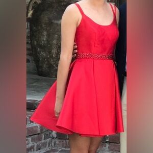 Madison James Red Homecoming Dress